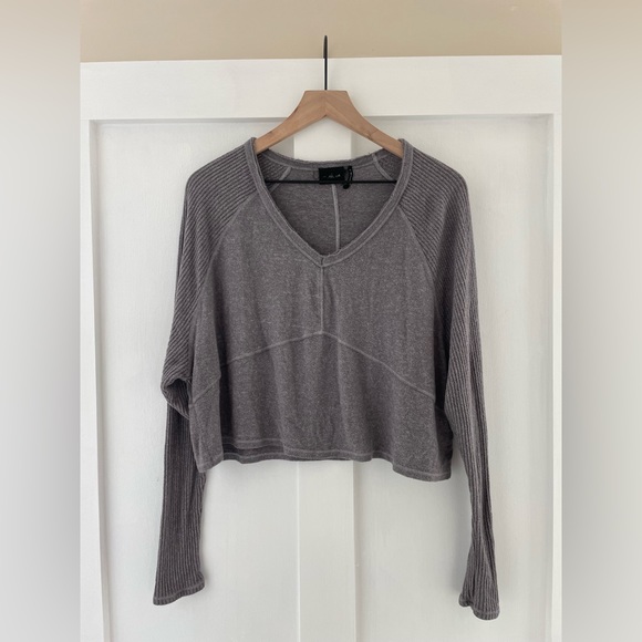 Urban Outfitters Sweaters - Urban Outfitters Out From Under Super Soft Oversized Cropped V-Neck Sweater